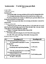 Giáo án Tự nhiên và xã hội Lớp 2 (Chân trời sáng tạo) - Tuần 1 - Bài Các thế hệ trong gia đình